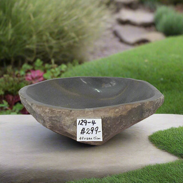 Volcano Stone Bird Bath Bowl 129 - 4 VOLCANIC ROCK at World Of Decor NZ