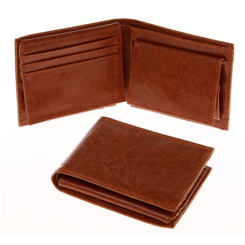 Wallet PU - Tan MEN CAVE at World Of Decor NZ