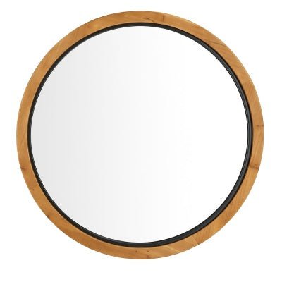 Wood Frame Round Mirror 91CM MIRRORS at World Of Decor NZ