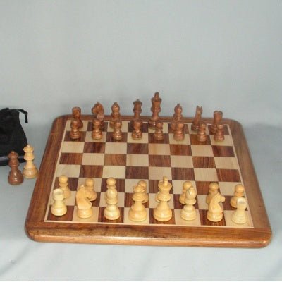 Wood Hand Carved 16" Chess Set Game at World Of Decor NZ