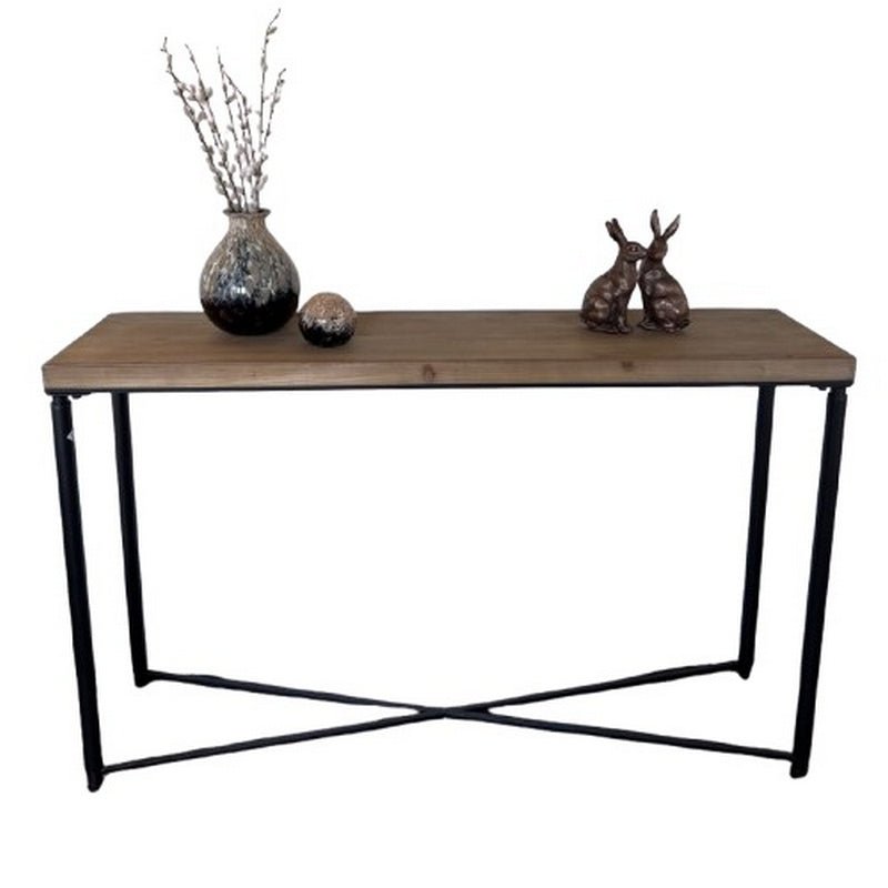 Wood Top Console Table 130x33x80cm Furniture at World Of Decor NZ