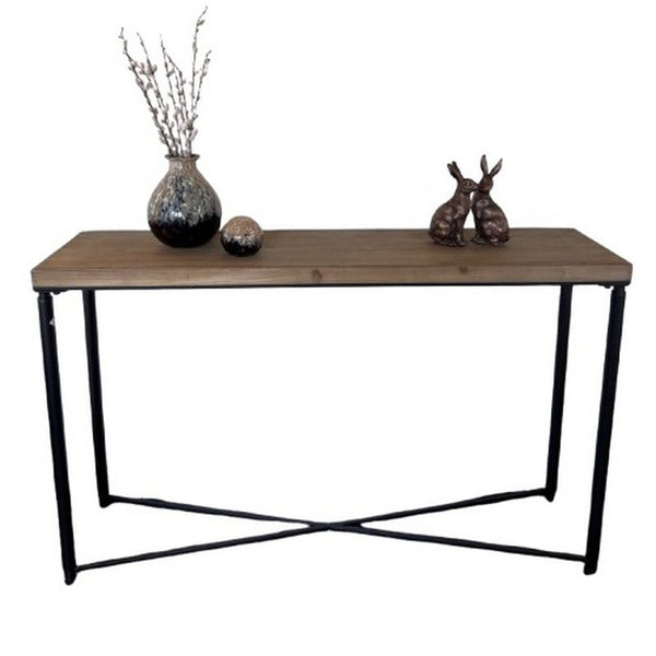 Wood Top Console Table 130x33x80cm Furniture at World Of Decor NZ