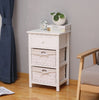 Wooden/Wicker 3 Drawer Stand - White 143cm Furniture at World Of Decor NZ