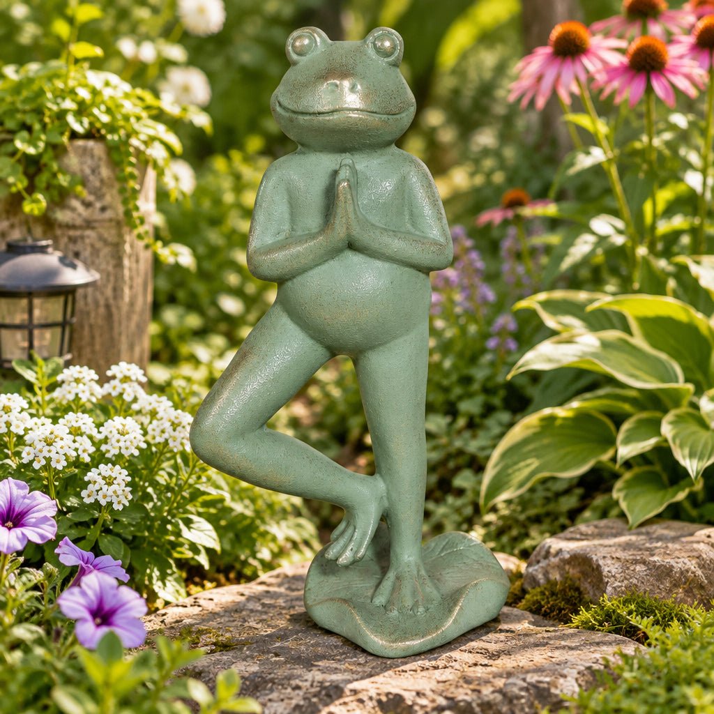Yoga Frog Greeting Poly Resin Figurines & Animals at World Of Decor NZ