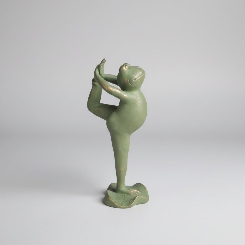 Yoga Frog Leg Up Poly Resin Figurines & Animals at World Of Decor NZ