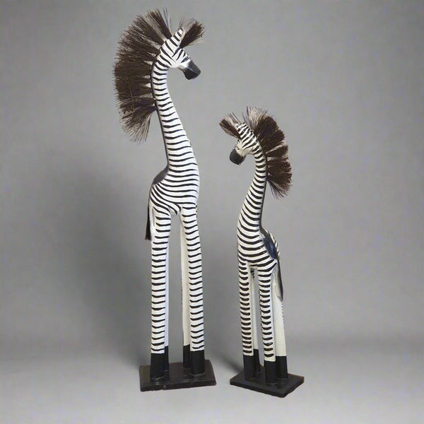 Zebra Wooden Statue 60cm SCULPTURE/ORNAMENT & ANIMAL at World Of Decor NZ