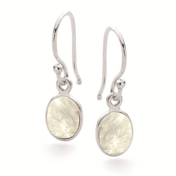 Moonstone Stone 8x10mm Sterling Silver Earring 2.6cm Drop at World Of Decor NZ