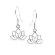 Lotus leaf Silver Earring 15mm - 925 SS at World Of Decor NZ