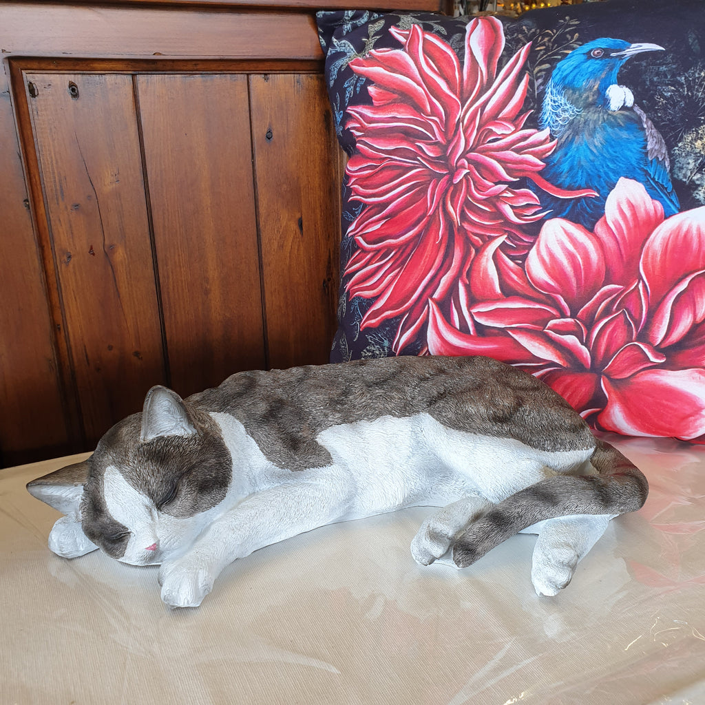 Sleeping Cat Poly Resin Figurines & Animals at World Of Decor NZ