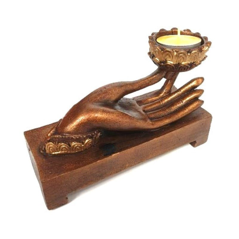 Hand Tealight Holder Ant Gold Candle,Tealight & Incense Holders at World Of Decor NZ