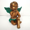 Fairy Angel Blowing A Kiss Statue/ Sculpture -Turquoise at World Of Decor NZ