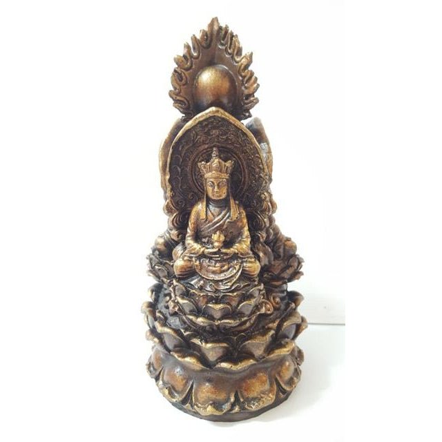 3 D Buddhas On Lotus - Antique Poly Resin Buddhas at World Of Decor NZ
