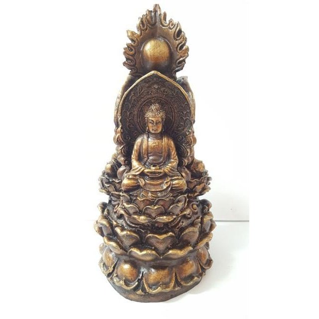 3 D Buddhas On Lotus - Antique Poly Resin Buddhas at World Of Decor NZ