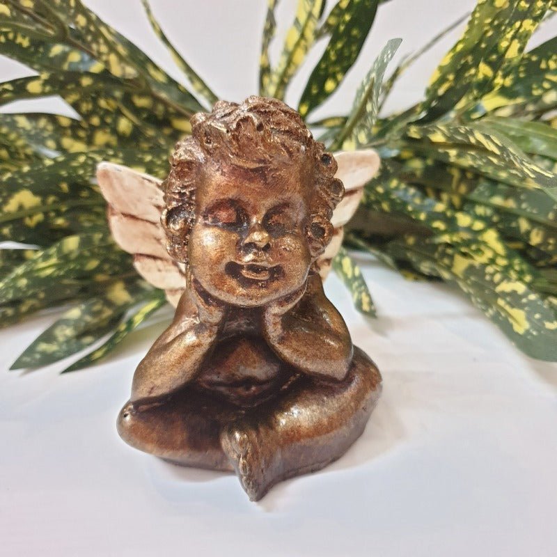 Cute Sitting Resin Angel Poly Resin Figurines & Animals at World Of Decor NZ