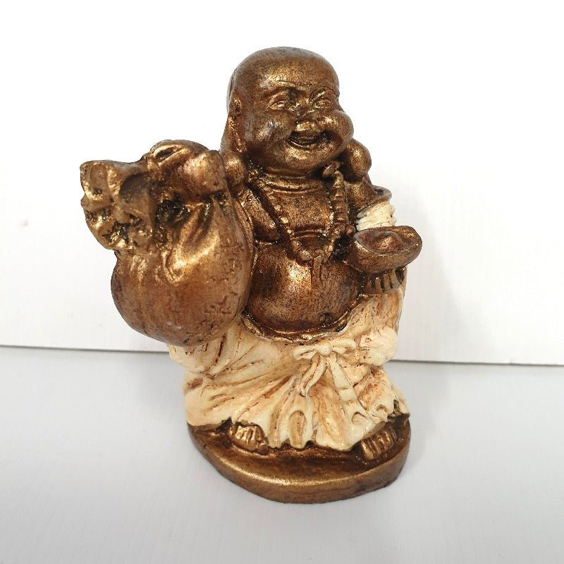 Happy Buddha With A Gold Sack Poly Resin Buddhas at World Of Decor NZ