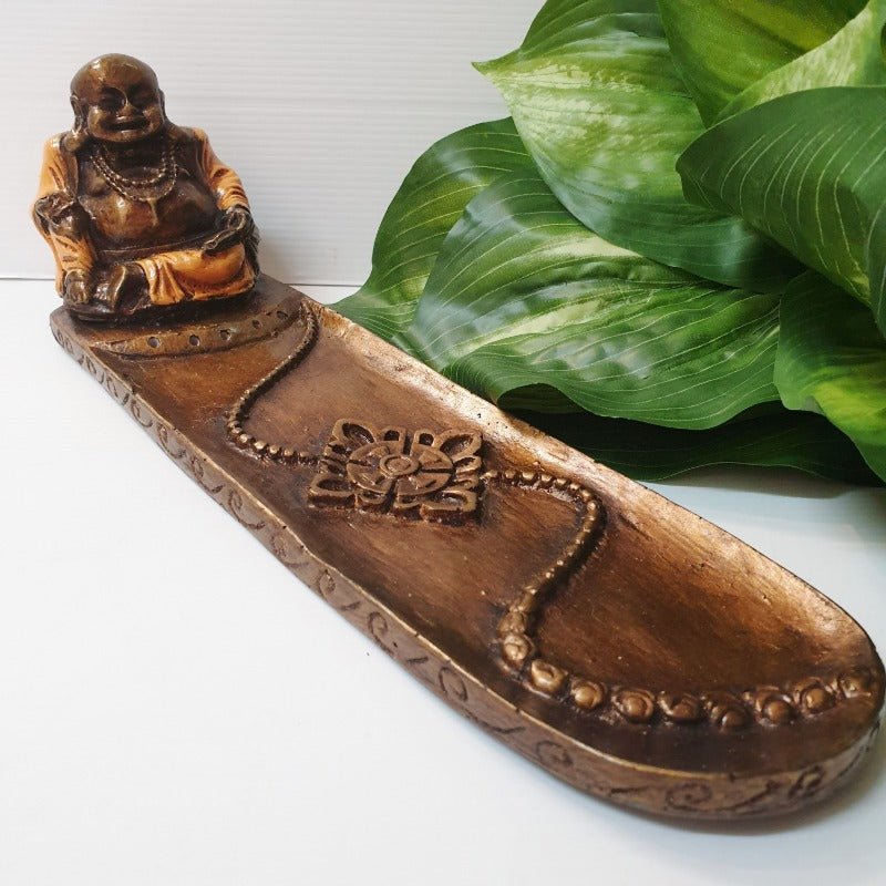 Happy Buddha Incense Holder Candle,Tealight & Incense Holders at World Of Decor NZ