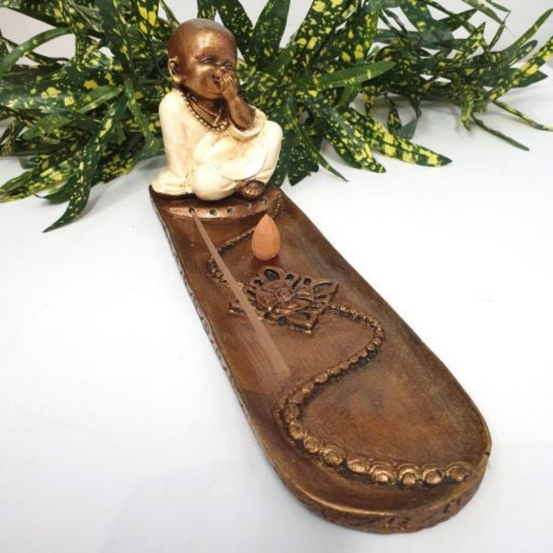 Monk Speak No Evil Incense Holder Candle,Tealight & Incense Holders at World Of Decor NZ