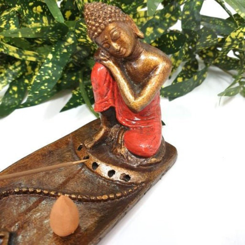 Napping Buddha Statue Long Incense Holder at World Of Decor NZ