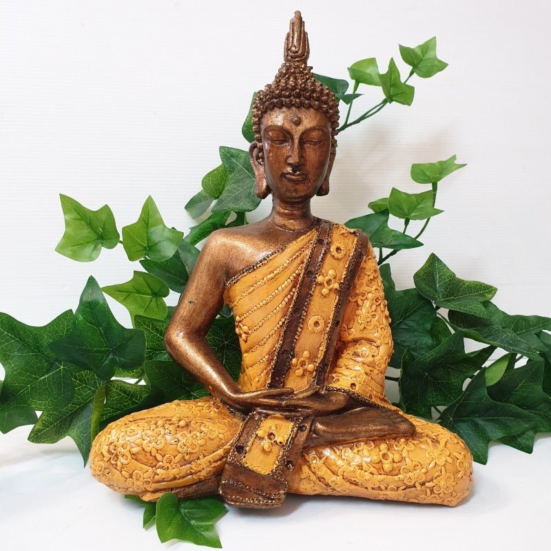 Meditating Thai Buddha Statue - Gold at World Of Decor NZ