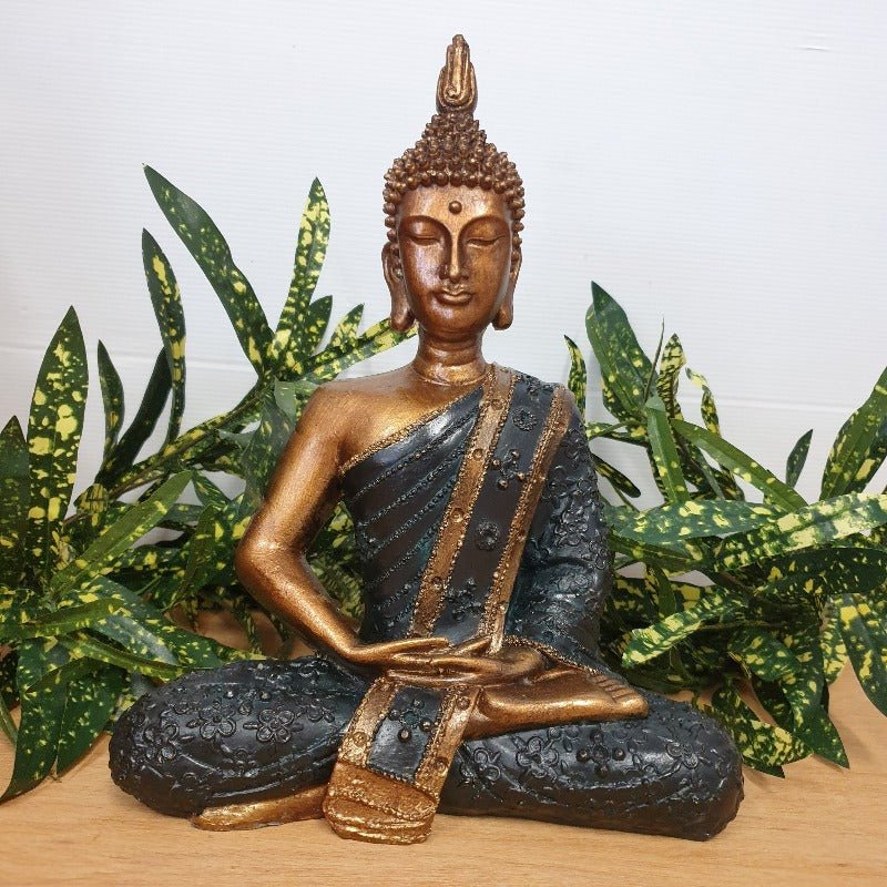 Meditating Thai Buddha Statue - Black at World Of Decor NZ
