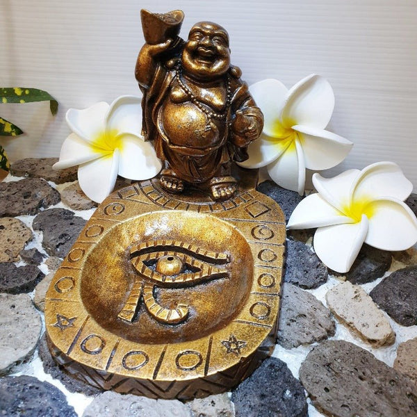 Incense Stick Holder Wealth Laughing Buddha at World Of Decor NZ