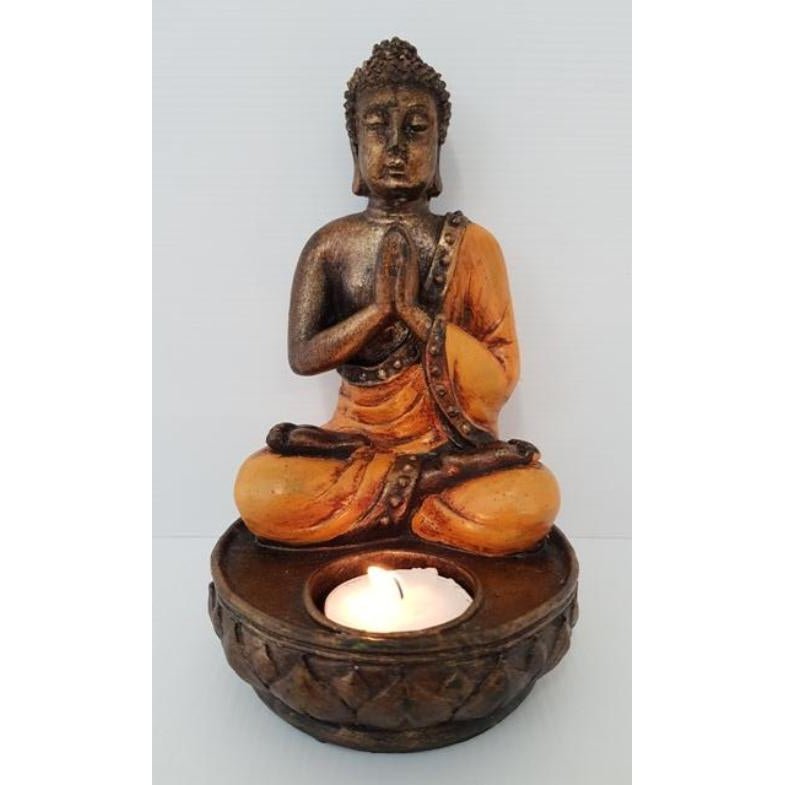 Buddha Tealight Holder Gold Candle,Tealight & Incense Holders at World Of Decor NZ