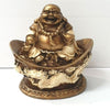 Happy Wealth Buddha On Ingot Base-Cream at World Of Decor NZ
