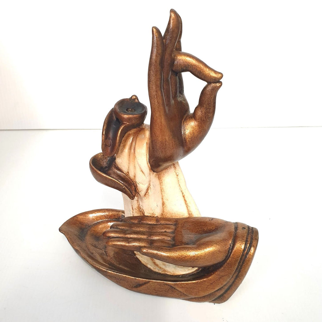 Mudra Hand Backflow Incense Holder Cream Candle,Tealight & Incense Holders at World Of Decor NZ