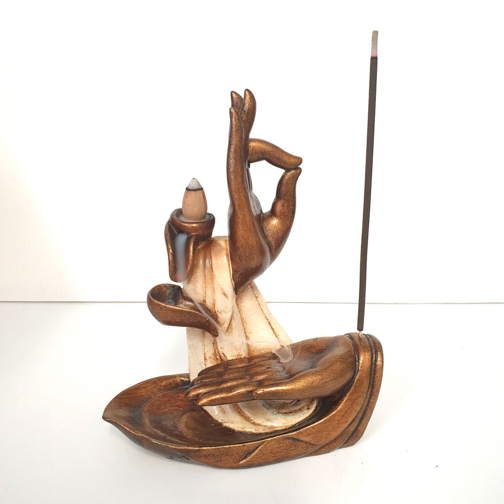 Mudra Hand Backflow Incense Holder Cream Candle,Tealight & Incense Holders at World Of Decor NZ