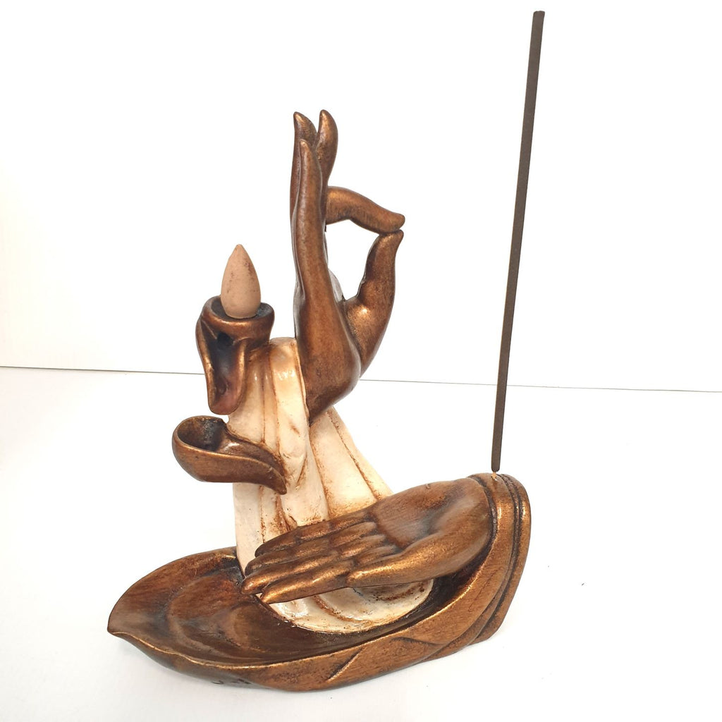Mudra Hand Backflow Incense Holder Cream Candle,Tealight & Incense Holders at World Of Decor NZ