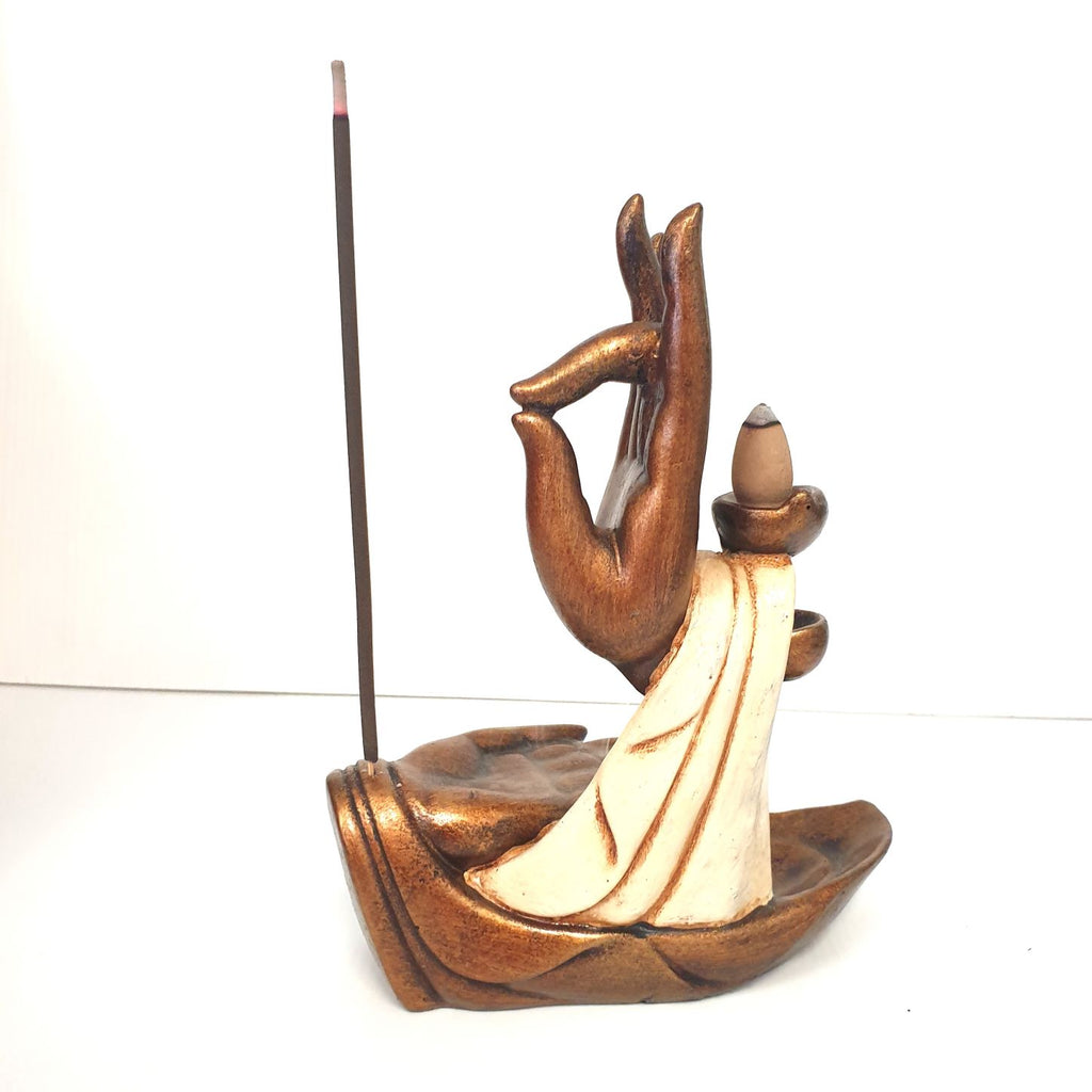 Mudra Hand Backflow Incense Holder Cream Candle,Tealight & Incense Holders at World Of Decor NZ