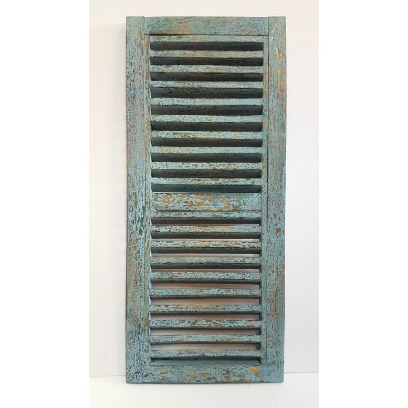 Window Shutter Slab - Turquoise Green WALL DECOR at World Of Decor NZ