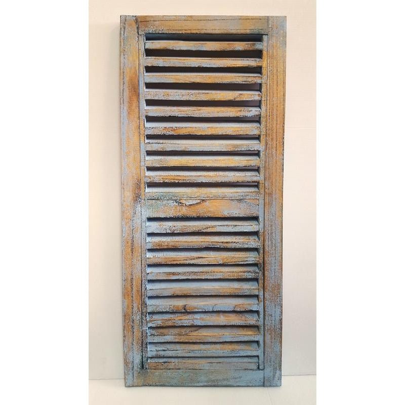 Window Shutter Slab - Power Blue WALL DECOR at World Of Decor NZ