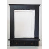 Wooden Mirror with Shelve-Black at World Of Decor NZ