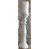 Oval Wooden Candle Holder White-Large at World Of Decor NZ