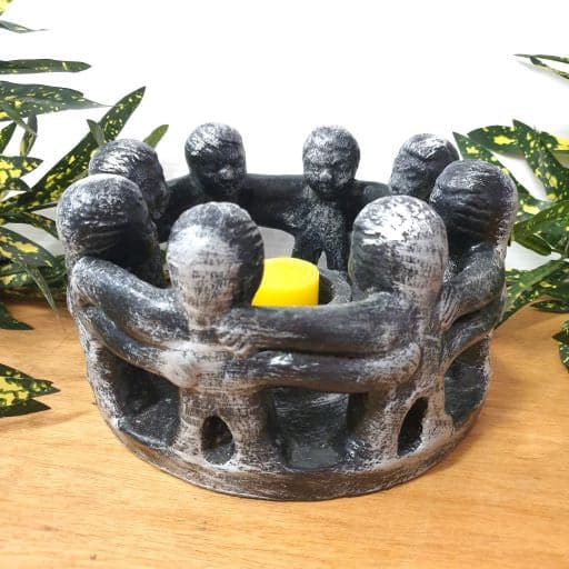 Circle of 8 Friends Candle Holder-Blackwash at World Of Decor NZ