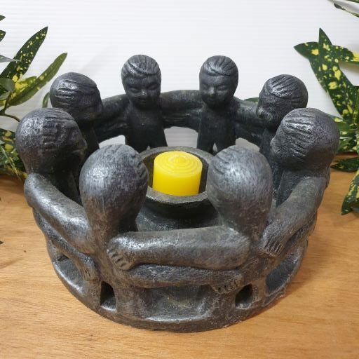 Circle of 8 Friends Candle Holder-SilverWash at World Of Decor NZ