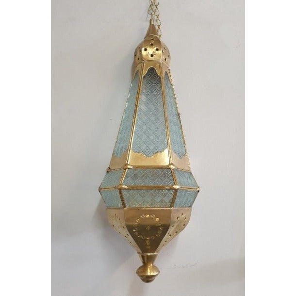 Moroccan Lamp Flower Bell Drop Gold Froster at World Of Decor NZ