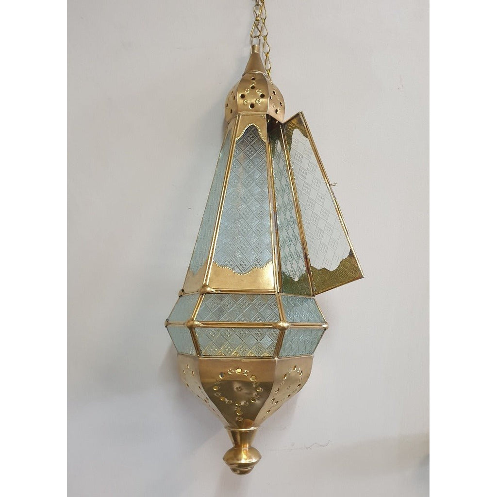 Morroccan Lamp Flower Bell Drop Gold Froster MORROCCAN LAMP at World Of Decor NZ