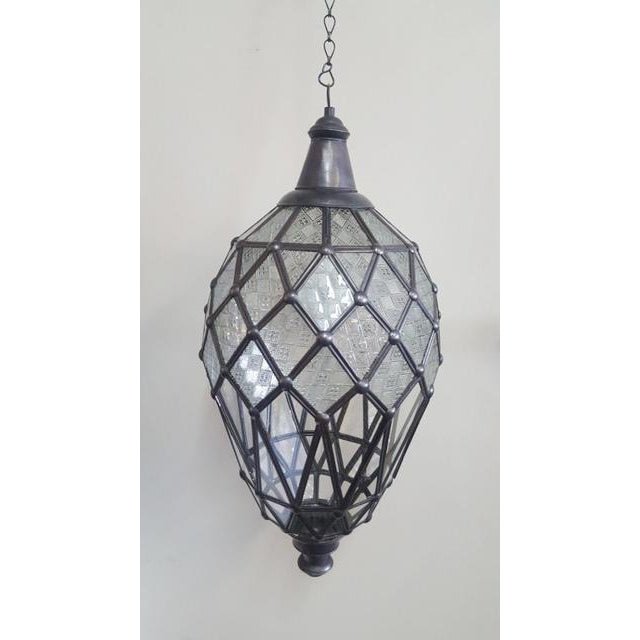 Moroccan Lamp Teadrop Frosted/Clear - Large MOROCCAN LAMP at World Of Decor NZ