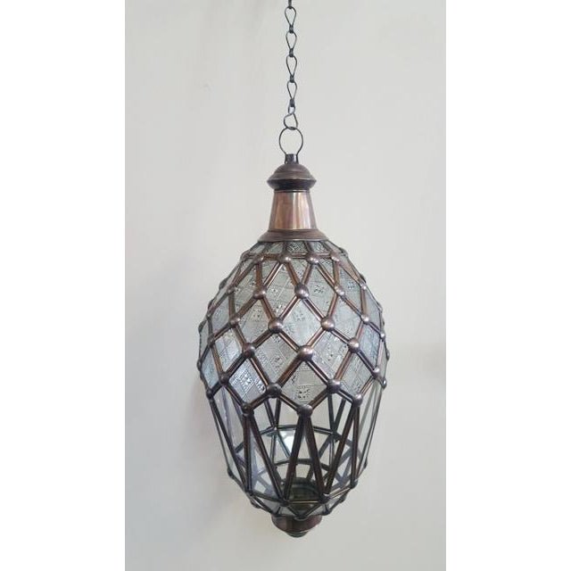 Moroccan Lamp Teadrop Frosted/Clear - Large MOROCCAN LAMP at World Of Decor NZ