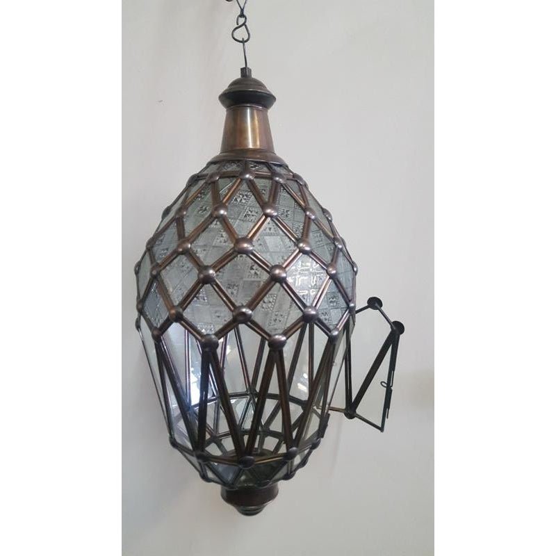 Moroccan Lamp Teadrop Frosted/Clear - Large MOROCCAN LAMP at World Of Decor NZ