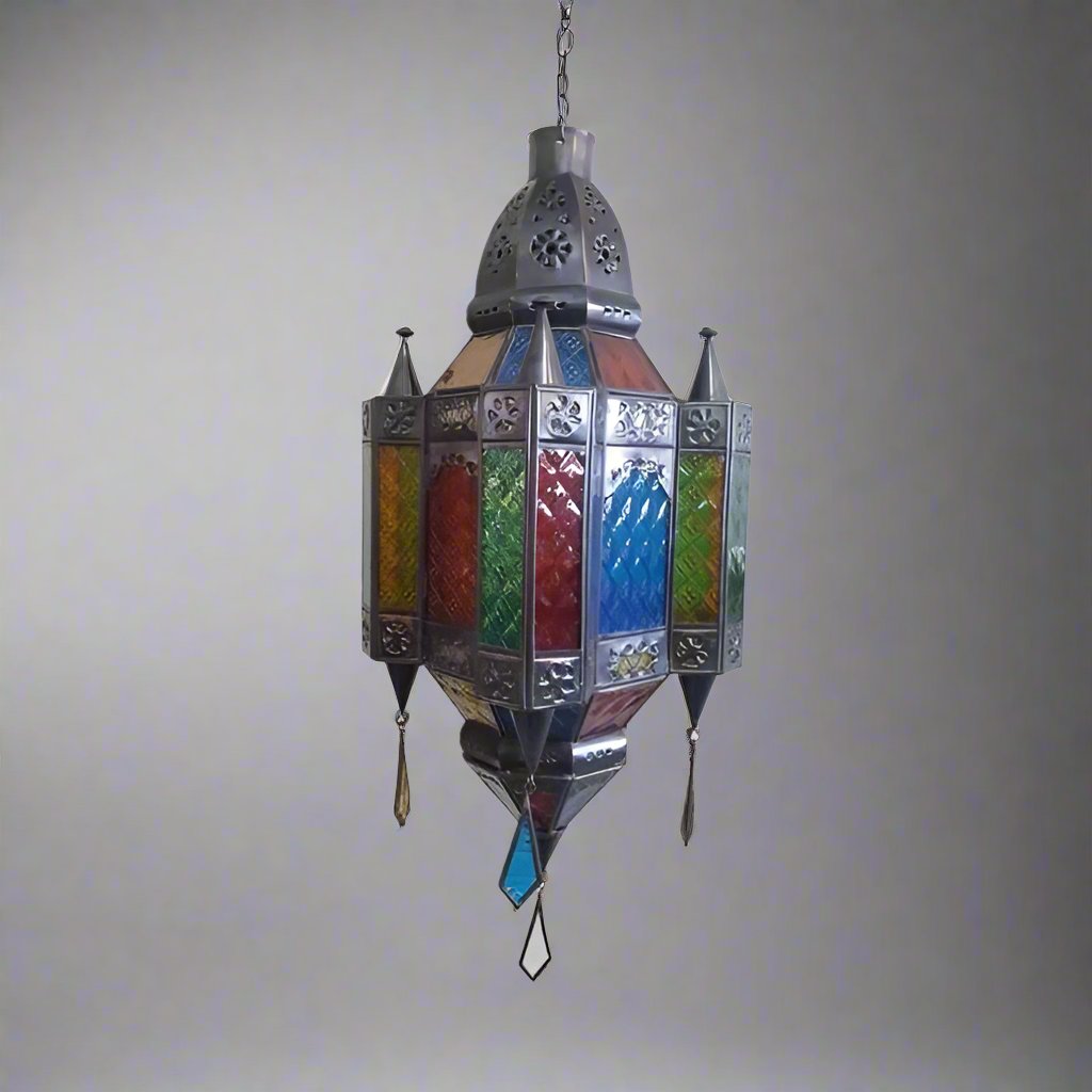 Moroccan Lamp 4 Sided Color at World Of Decor NZ