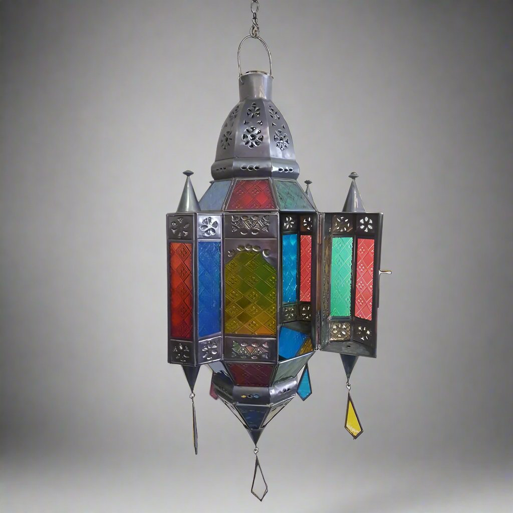 Morroccan Lamp 4 Sided Color MORROCCAN LAMP at World Of Decor NZ