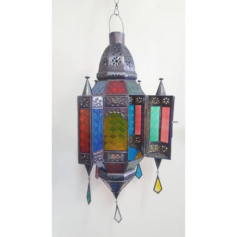 Moroccan Lamp 4 Sided Color at World Of Decor NZ