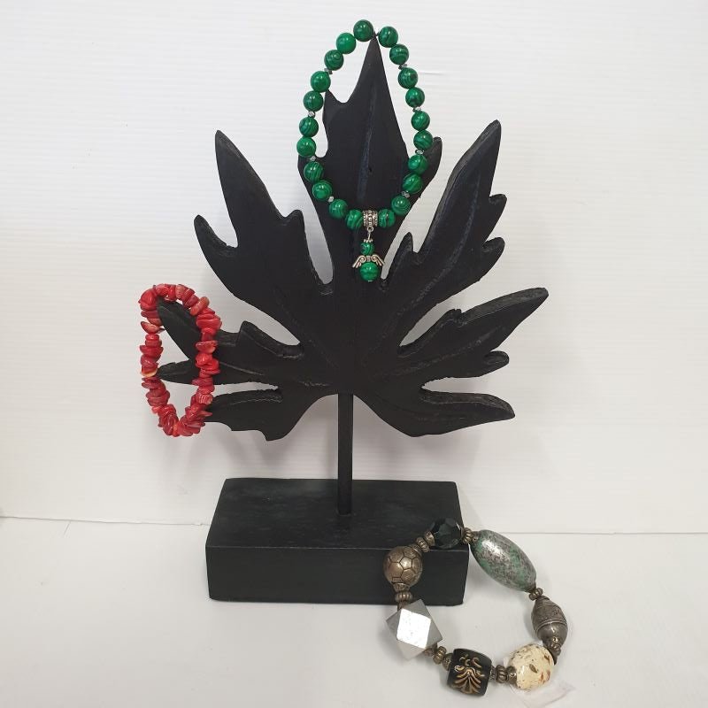 Leaf Bracelet Jewellery Holder - Black Home Accessories at World Of Decor NZ