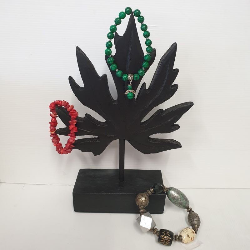 Leaf Bracelet Jewellery Holder- Black at World Of Decor NZ