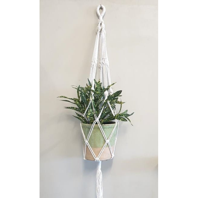macrame plant hanger nz Macrame Pot Plant Holder 5 String-World Of Decor