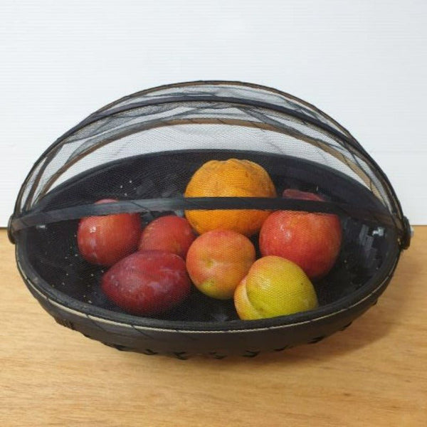 Food Cover Oval Bamboo Set of 3-Black at World Of Decor NZ