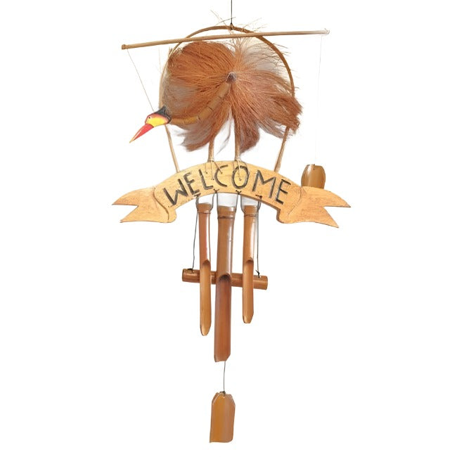 Welcome Bird Bamboo Wind Chimes at World Of Decor NZ